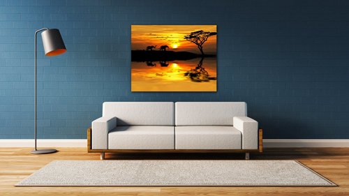 Obraz Safari západ slunce - 90 x 70 cm