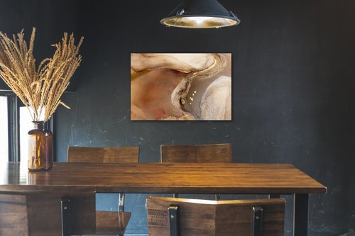Obraz Abstrakt zlatý mramor - 90 x 60 cm