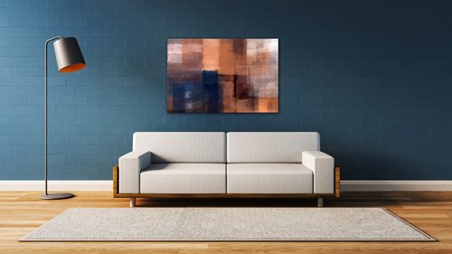 Obraz Kresba abstraktné obdlžníky - 90 x 60 cm