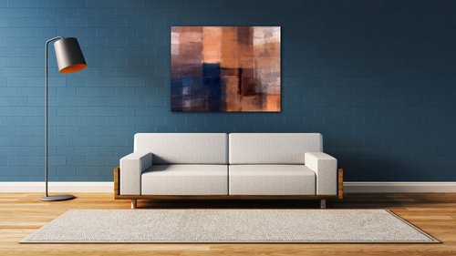 Obraz Kresba abstraktné obdlžníky - 90 x 70 cm