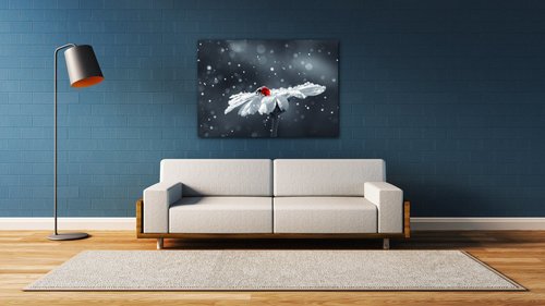 Obraz Lienka na kvetine - 60 x 40 cm