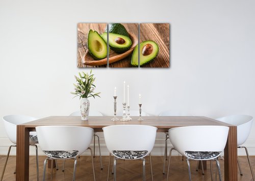 Obraz Avokáda na dreve - 120 x 60 cm (3 dielný)