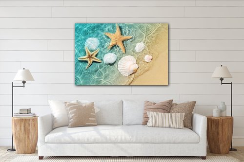Obraz Mušle pri mori - 90 x 60 cm