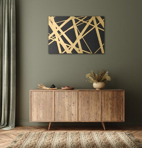 Obraz Abstraktný zlato šedý - 90 x 60 cm