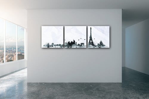 Obraz Paríž panorama - 90 x 30 cm (3 dielny)