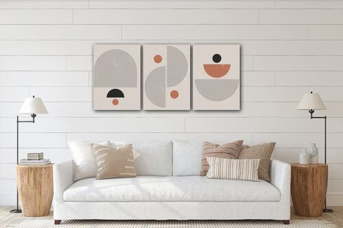 Obraz Abstraktný set skandinávský - 150 x 70 cm (3 dielny)