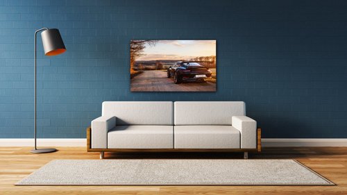 Obraz čierne Porsche 911 - 50 x 30 cm