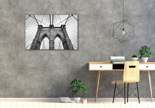 Obraz Brooklyn bridge čiernobiely - 90 x 60 cm
