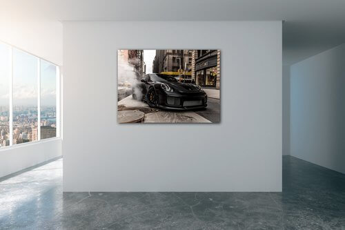 Obraz Porsche 911 čierne NY - 70 x 50 cm