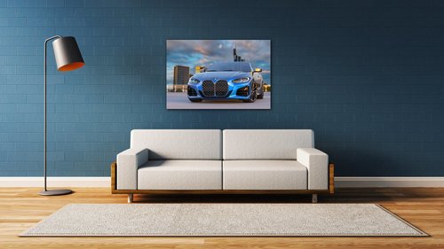 Obraz BMW 4 Cabrio ilustrace - 60 x 40 cm