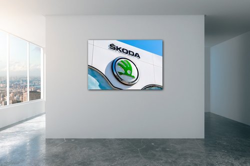 Obraz Škoda auto znak - 90 x 60 cm