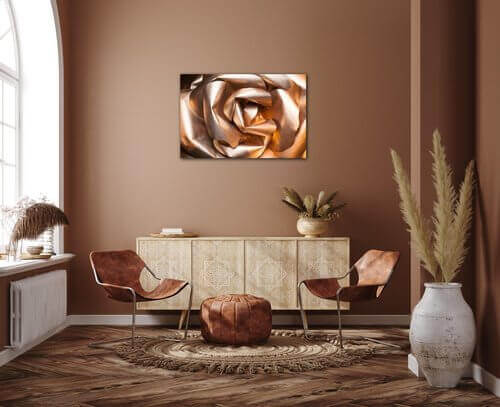 Obraz Abstrakt zlatá ruža - 90 x 60 cm
