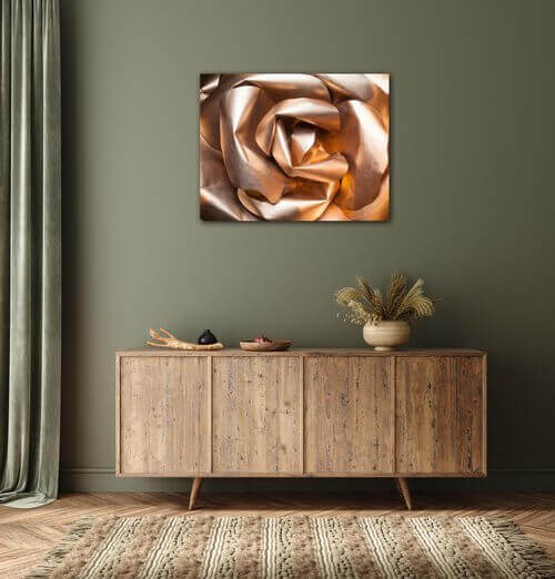 Obraz Abstrakt zlatá ruža - 90 x 70 cm