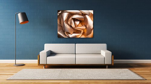 Obraz Abstrakt zlatá ruža - 90 x 70 cm