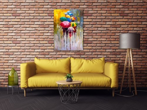 Obraz Farebné dáždniky - 50 x 70 cm