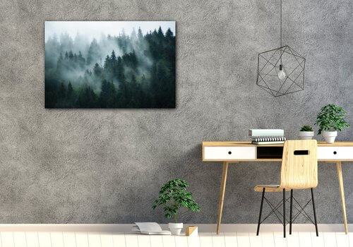 Obraz Les v hmle - 90 x 60 cm