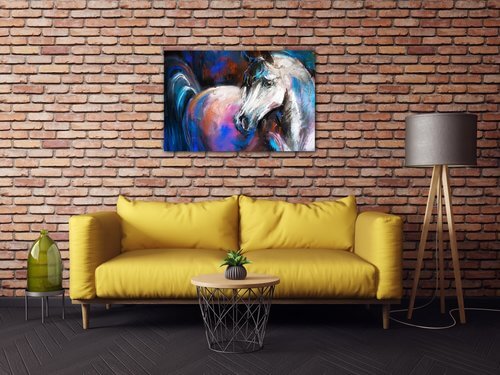 Obraz Farebný kôň - 60 x 40 cm