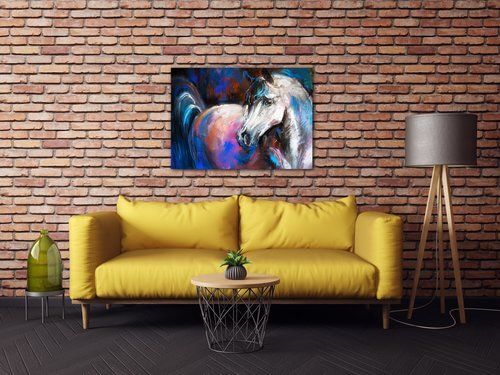 Obraz Farebný kôň - 70 x 50 cm