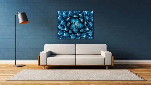 Obraz Modrý kvet - 90 x 70 cm