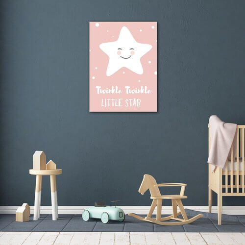 Obraz Pink twinkle twinkle little star - 30 x 40 cm