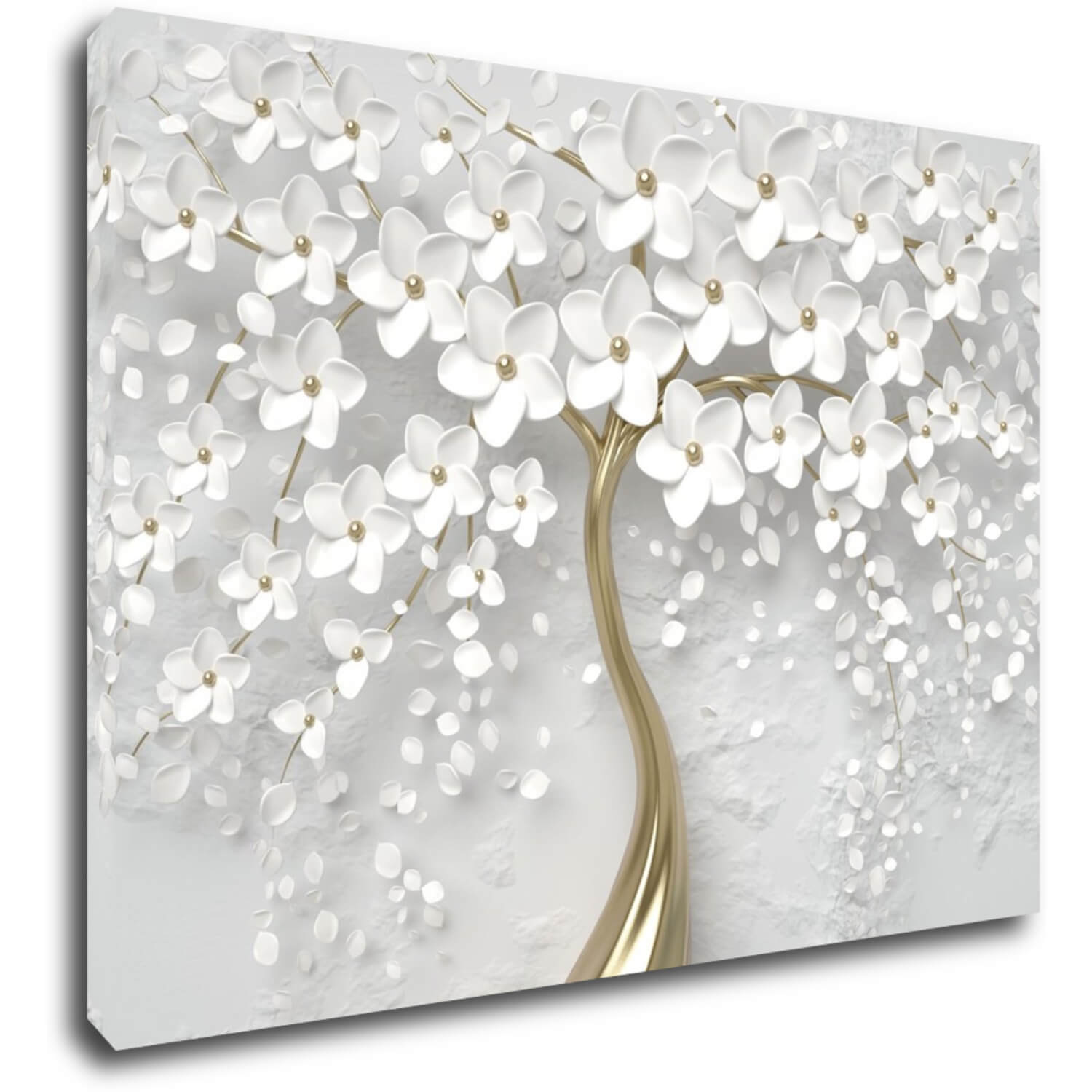 Obraz Biely strom s kvetinami - 70 x 50 cm