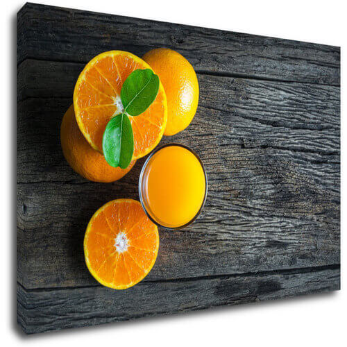 Obraz Pomaranče na šedom pozadí - 90 x 60 cm