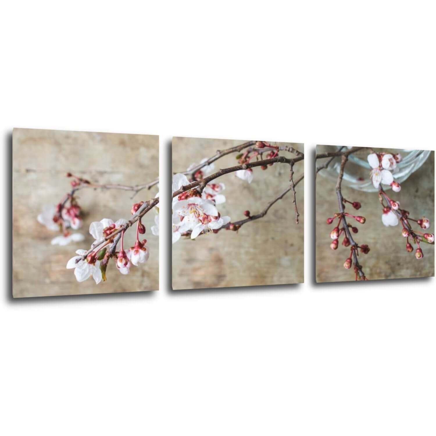 Obraz Ružové kvety vo váze - 90 x 30 cm (3 dielny)