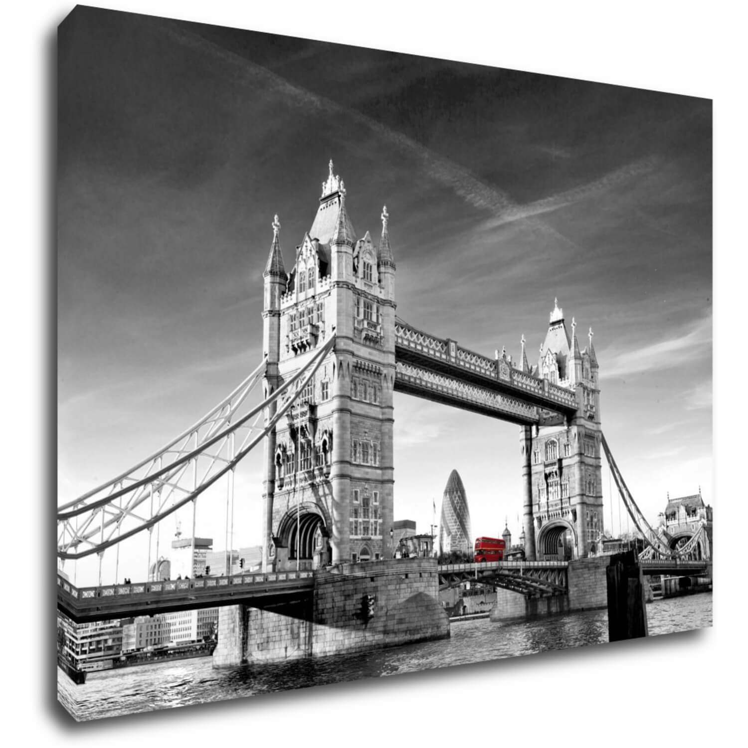 Obraz Tower Bridge čiernobielý - 70 x 50 cm