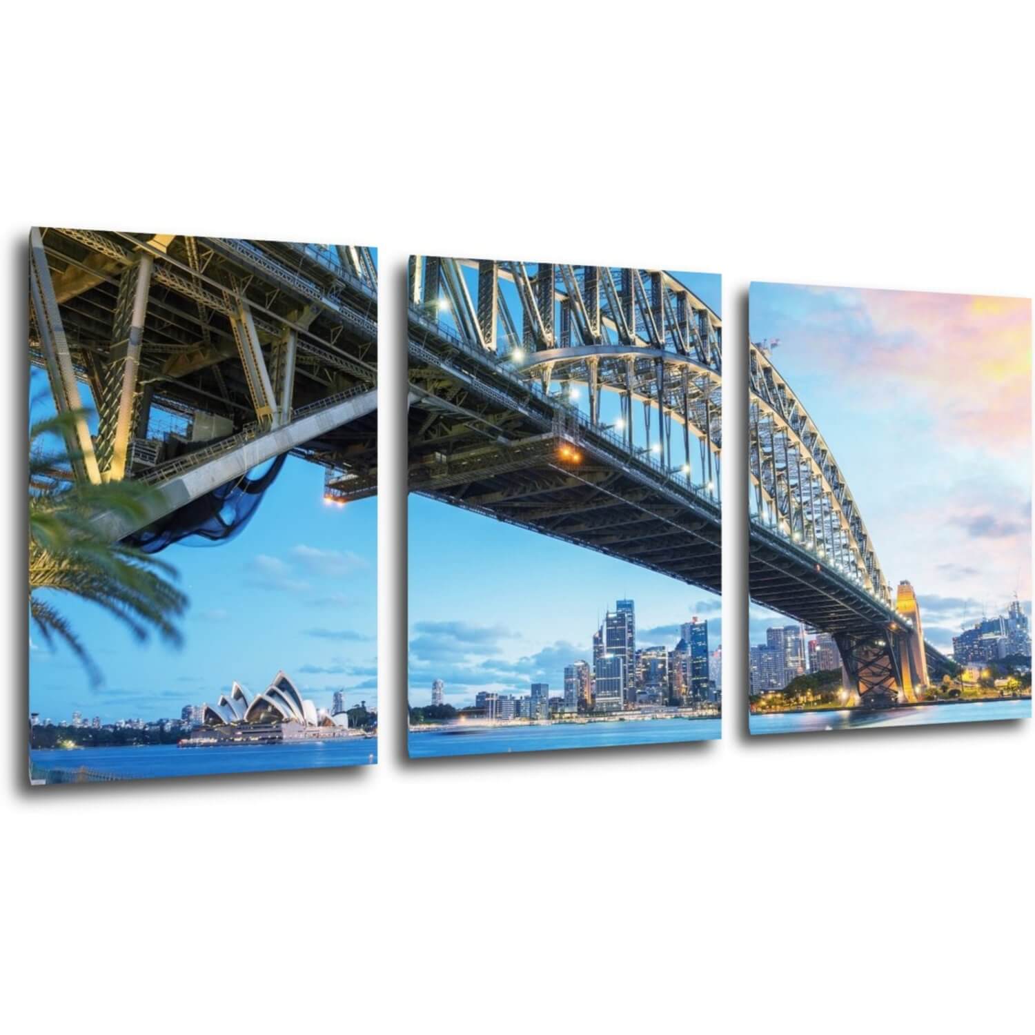Obraz Osvietený most - 150 x 70 cm (3 dielny)