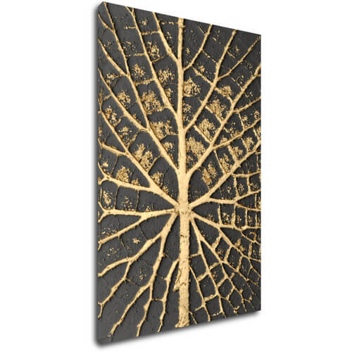 Obraz Zlatá štruktúra listu - 40 x 60 cm