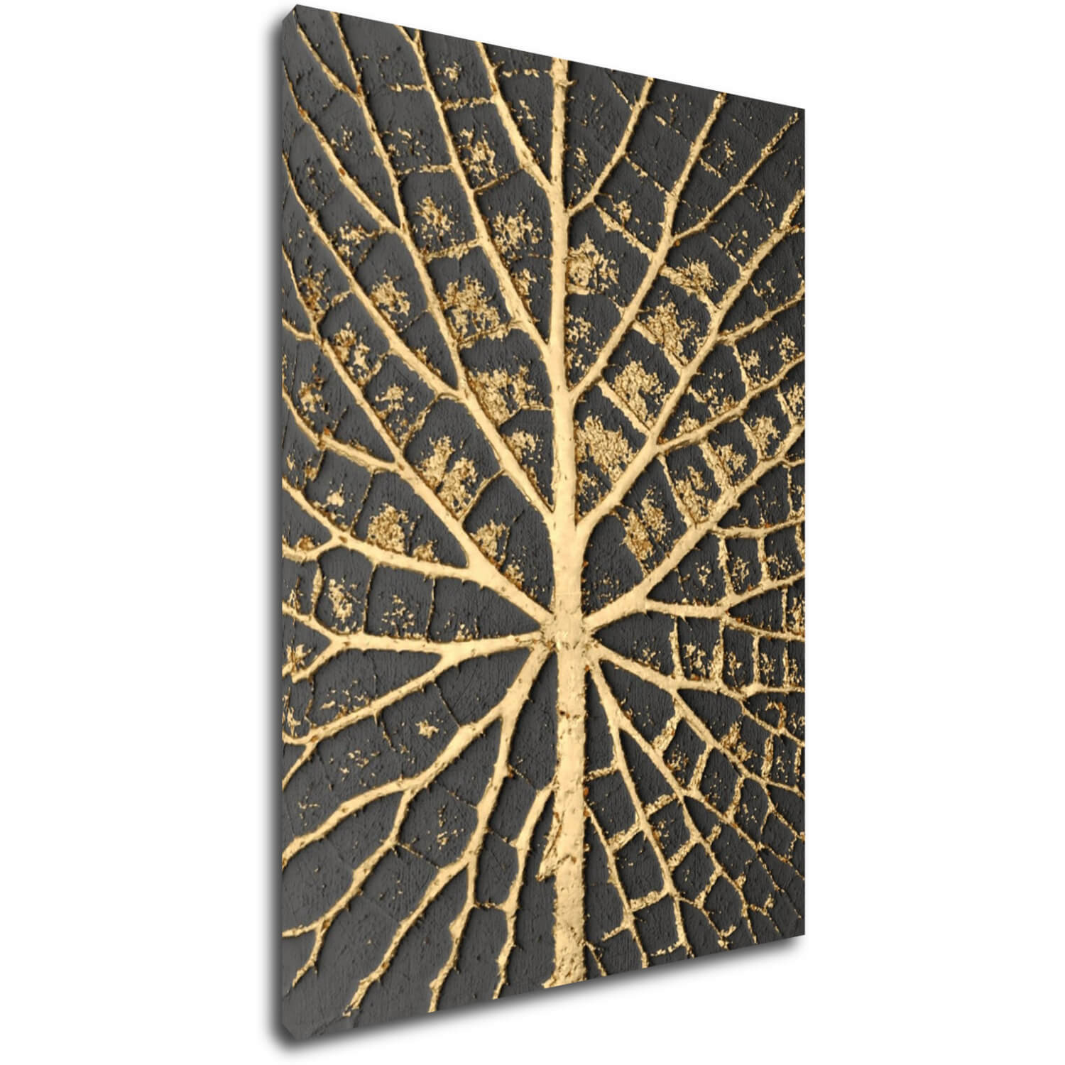 Obraz Zlatá štruktúra listu - 50 x 70 cm