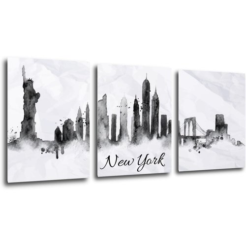 Obraz New York panorama - 90 x 40 cm (3 dielný)