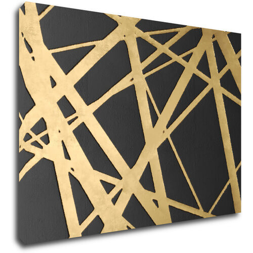 Obraz Abstraktný zlato šedý - 70 x 50 cm