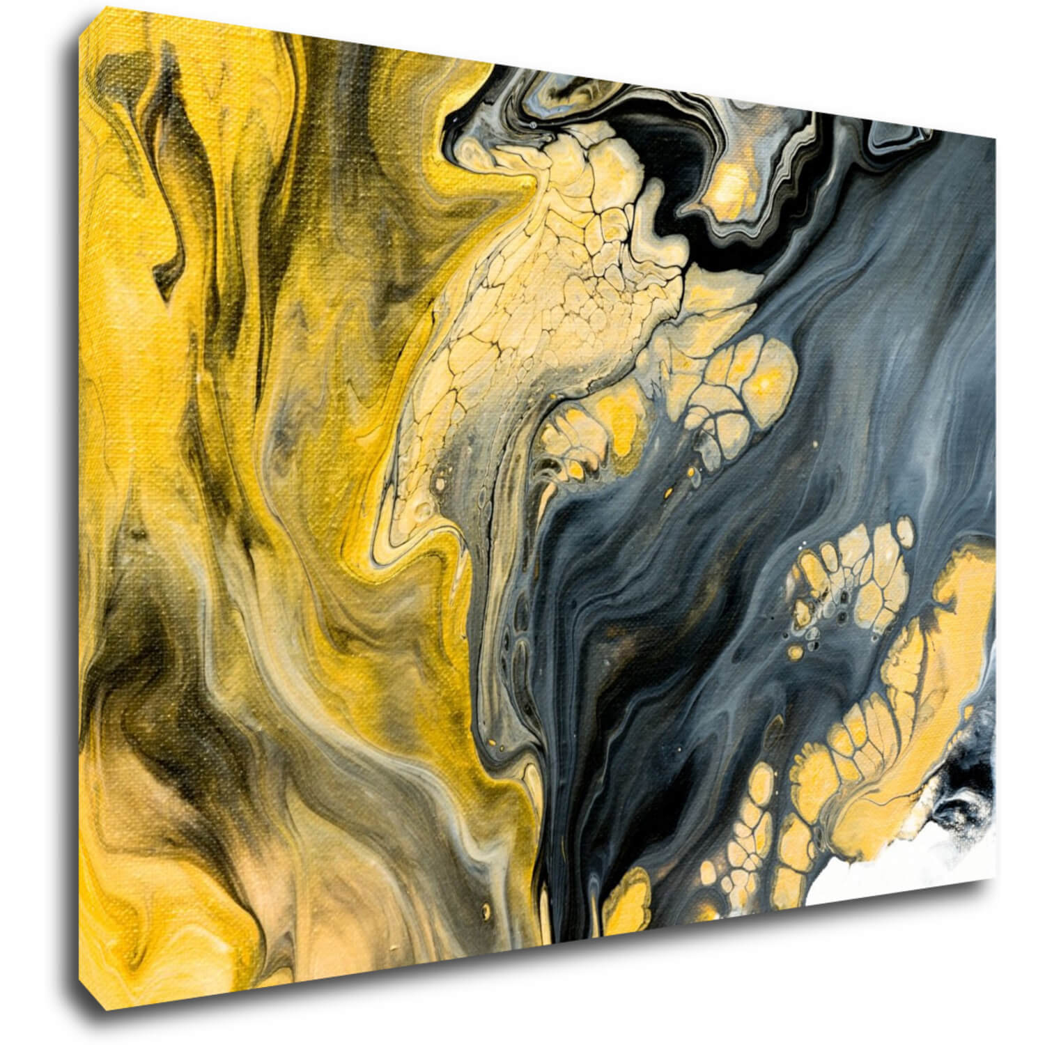 Obraz Abstraktný žlto sivý - 70 x 50 cm