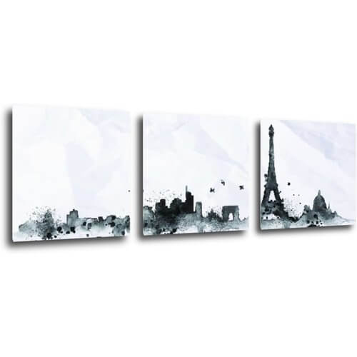 Obraz Paríž panorama - 90 x 30 cm (3 dielny)