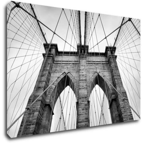 Obraz Brooklyn bridge čiernobiely