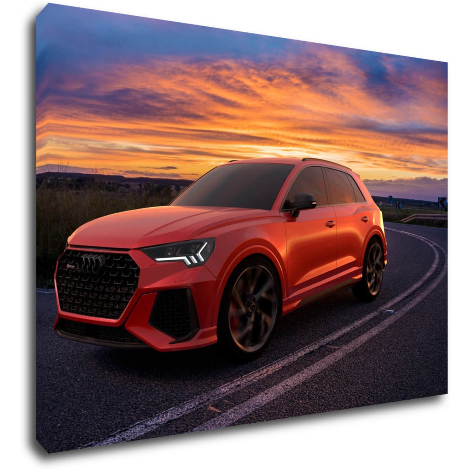 Obraz Audi RSQ3 červená - 70 x 50 cm