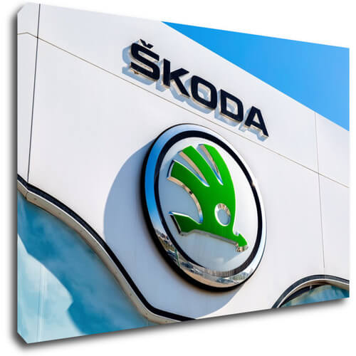 Obraz Škoda auto znak - 60 x 40 cm