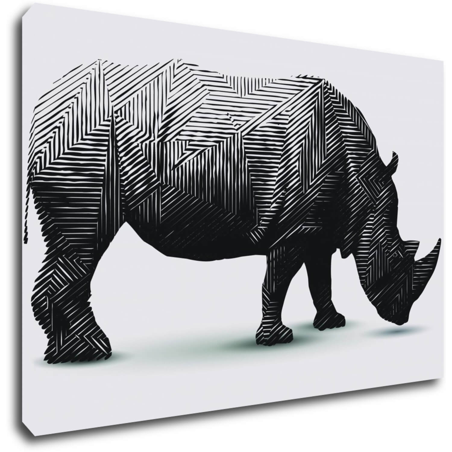 Obraz Nosorožec na bielom pozadí - 60 x 40 cm