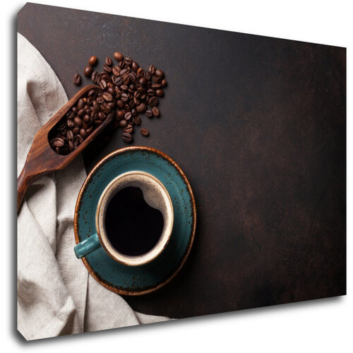Obraz Modrá šálka kávy - 90 x 60 cm