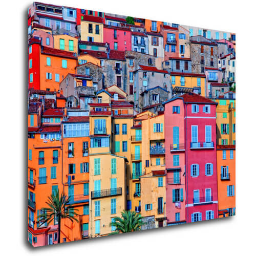 Obraz Farebné domy - 90 x 70 cm
