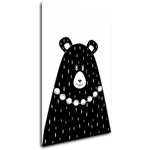 Obraz Čiernobiely medveď - 20 x 30 cm