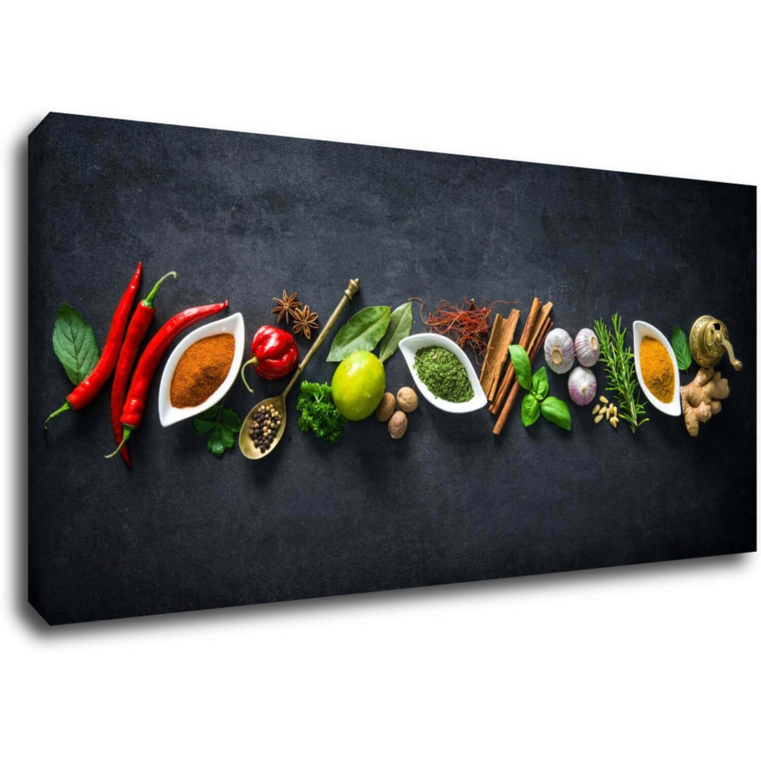 Obraz Druhy korenie - 90 x 40 cm