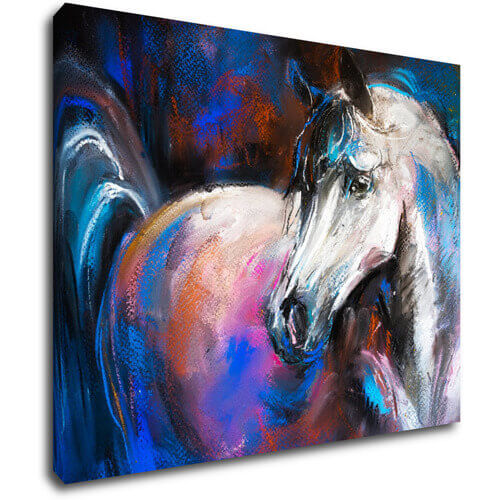 Obraz Farebný kôň - 90 x 70 cm
