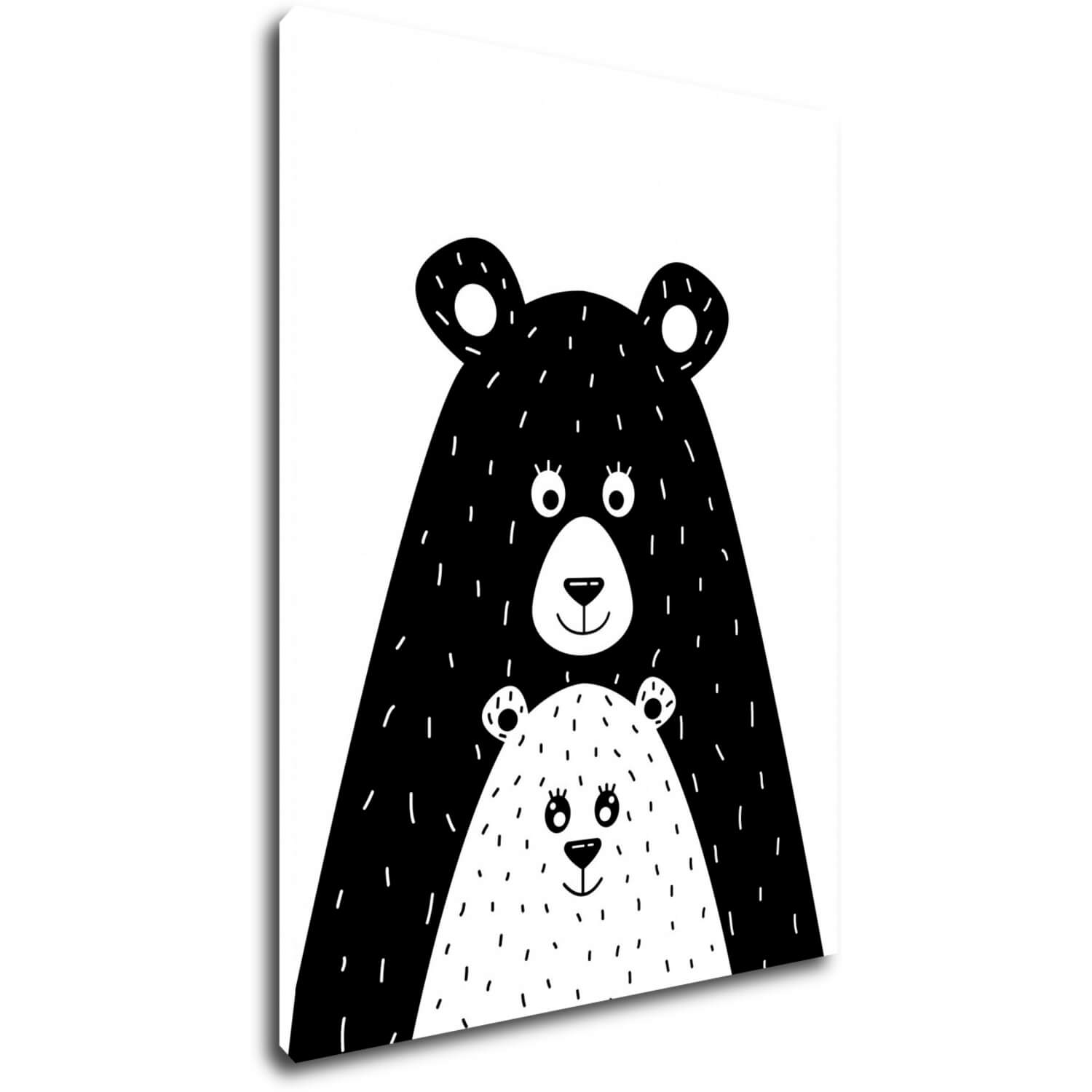 Obraz Medveď čiernobiely - 30 x 40 cm