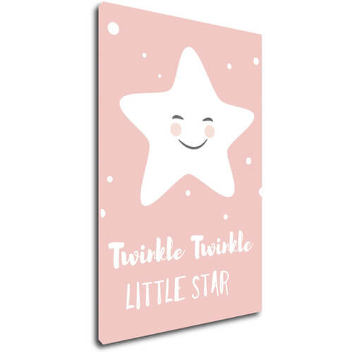 Obraz Pink twinkle twinkle little star - 20 x 30 cm