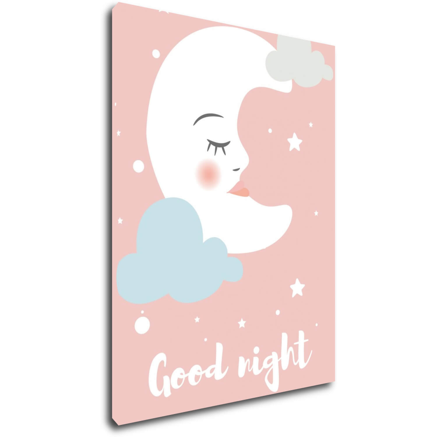 Obraz Good night pink moon - 30 x 40 cm