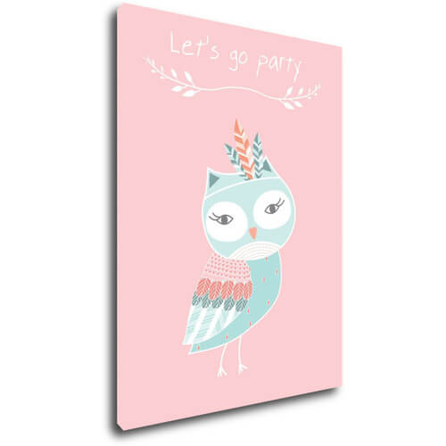 Obraz Let's go party owl - 30 x 40 cm