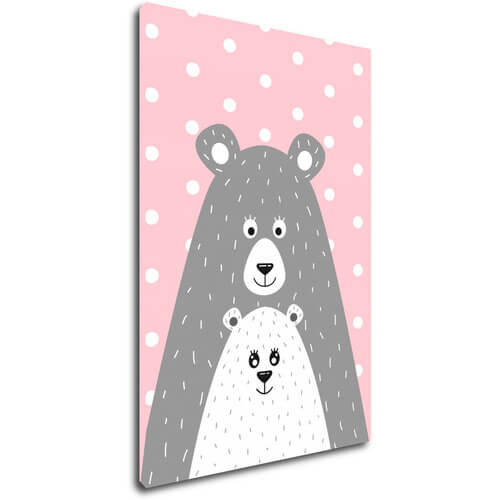 Obraz Pink grey bear