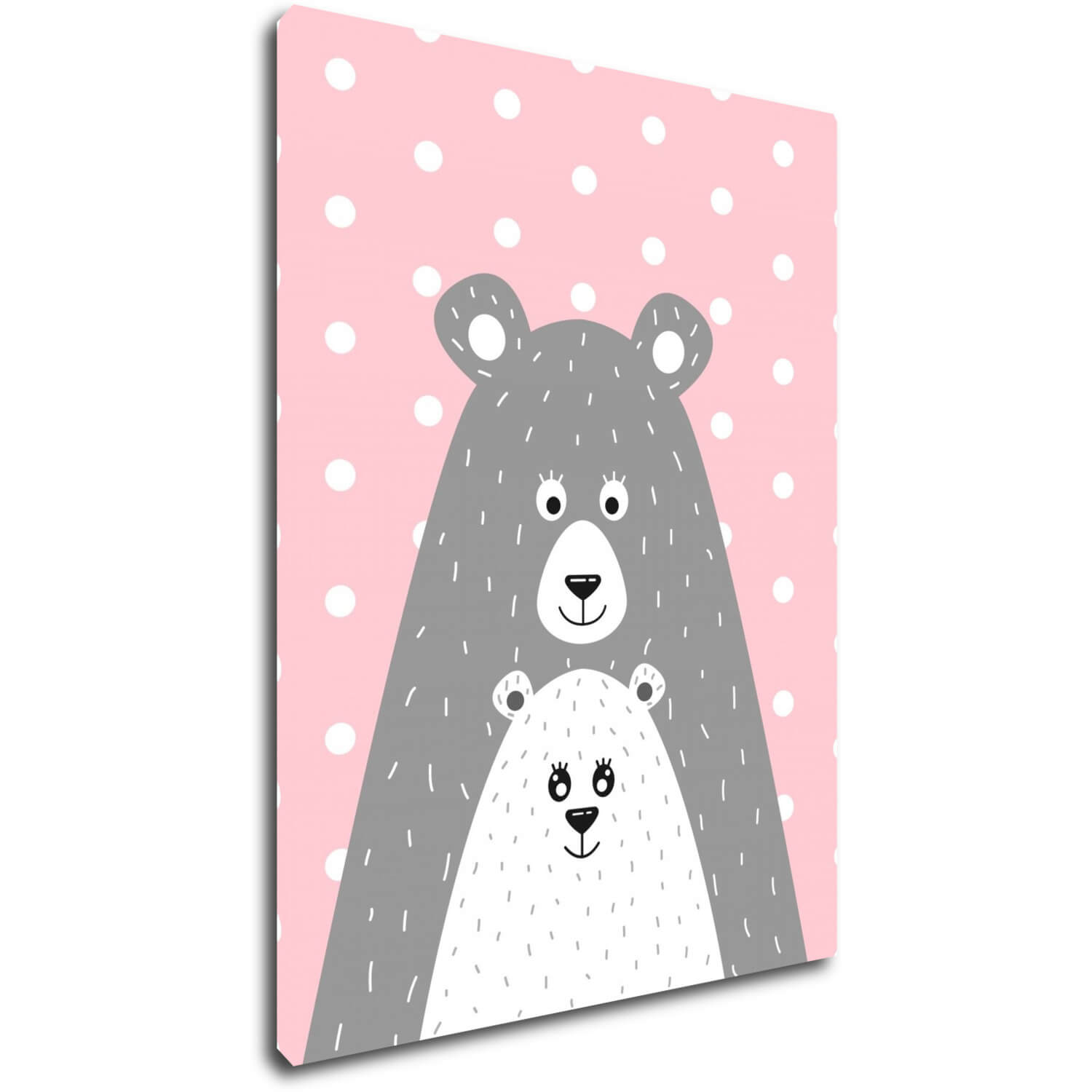 Obraz Pink grey bear - 30 x 40 cm